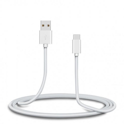 USB 3.1 Kabel 2 m Typ C Stecker zu 2.0 Typ A Stecker in Weiß | System-S
