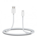 USB 3.1 Kabel 30 cm Typ C Stecker zu 2.0 Typ A Stecker Adapter in Weiß | System-S