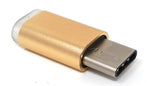 USB 3.1 Adapter Typ C Stecker zu 2.0 Micro B Buchse Kabel goldfarben | System-S