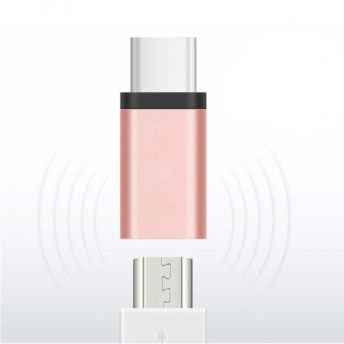 USB 3.1 Adapter Typ C Stecker zu 2.0 Micro B Buchse Kabel in Pink | System-S