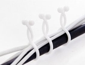 Kabelbinder Kabel Clip drehbar 30 Stück Größe S in Weiß | System-S