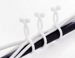 Kabelbinder Kabel Clip drehbar 30 Stück Größe S in Weiß | System-S