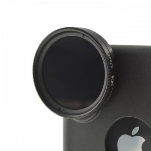 ND Filter 37 mm Set Neutraldichtefilter Graufilter mit Hülle für iPhone XS Max | System-S