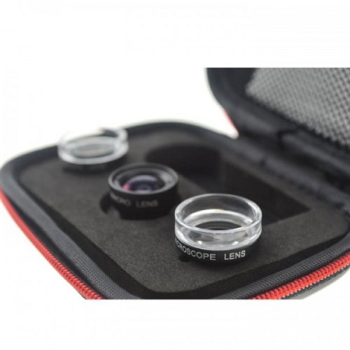 Makro Linse 3er Set Filter mit Clip und Schutztasche für Smartphone | System-S