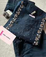 Handwork at Neck gotta Patti Pearl Dola Silk Kurta Dupatta Bottom Set