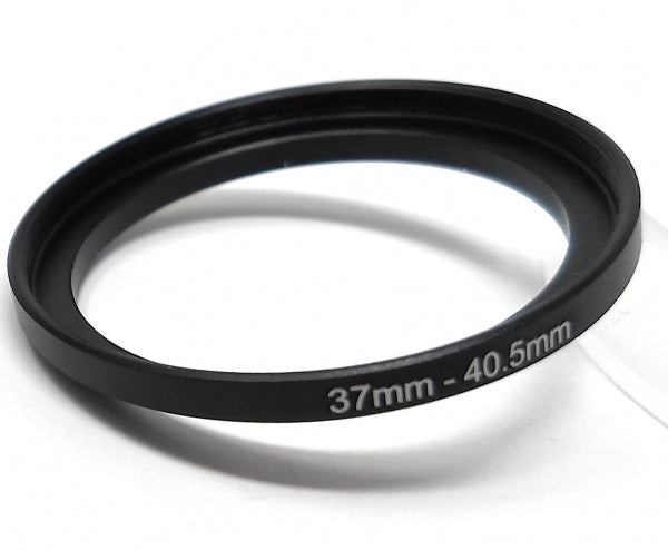 Objektiv Adapter 37 mm Gewinde zu 40,55 mm Step Up Ring in Schwarz für Filter | System-S