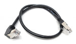 LAN Kabel 0,5 m RJ45 Stecker Ethernetkabel Netzwerkkabel Winkel in Schwarz | System-S