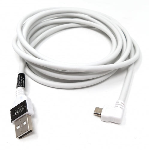Micro USB Kabel 300 cm links gewinkelt | System-S