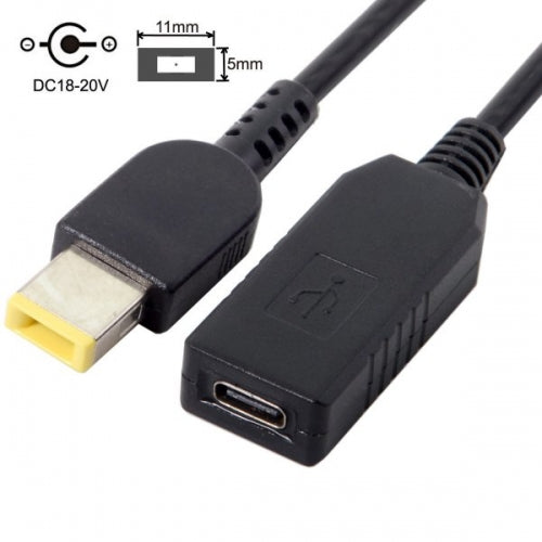 USB 3.1 Kabel 23 cm Typ C Buchse zu Rectangle 11,0 x 5,0 mm Stecker | System-S