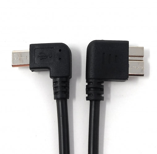 USB 3.0 Kabel 20 cm Micro B Stecker zu 2.0 Micro B Stecker Winkel | System-S