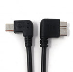 USB 3.0 Kabel 20 cm Micro B Stecker zu 2.0 Micro B Stecker Winkel | System-S