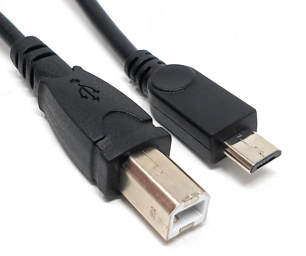 USB 2.0 Kabel 95 cm Micro B Stecker zu Typ B Stecker in Schwarz | System-S