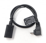 USB 3.1 Kabel 25 cm Typ C Buchse zu Micro B Stecker Winkel Adapter in Schwarz | System-S