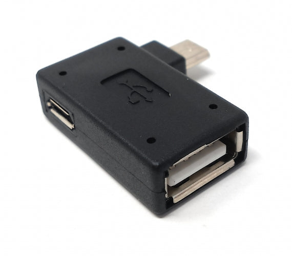 Winkel Adapter USB auf Micro USB OTG On-The-Go Host Cable Flash Drive für Smartphone Tablet (Links) | System-S
