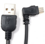 Mini USB rechts gewinkelt auf USB Typ A Kabel 100cm | System-S