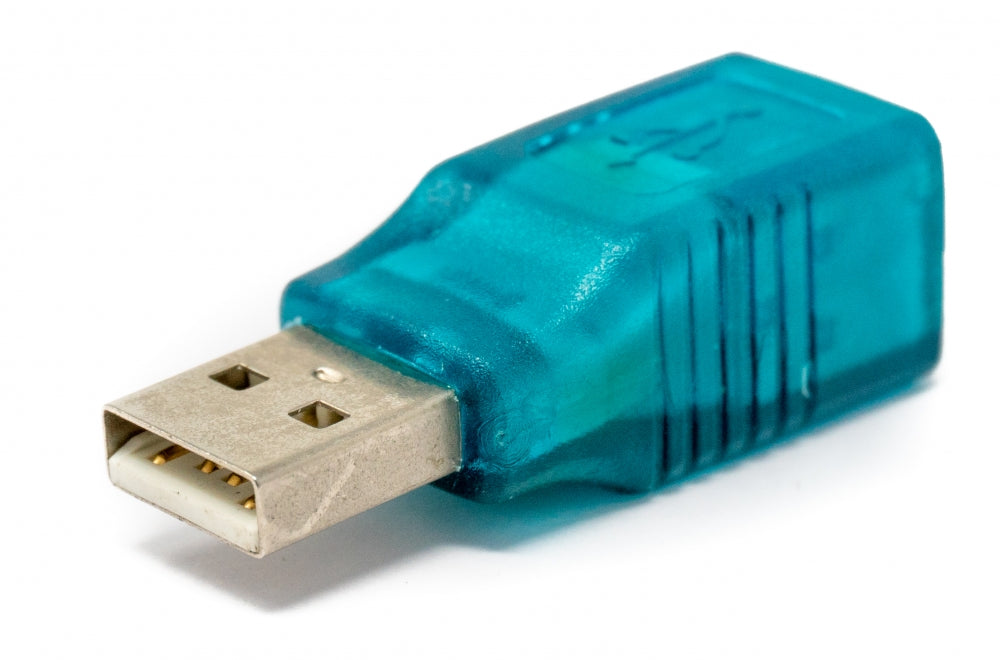 USB 2.0 Adapter Typ A Stecker zu Typ B Buchse Kabel in Türkis | System-S