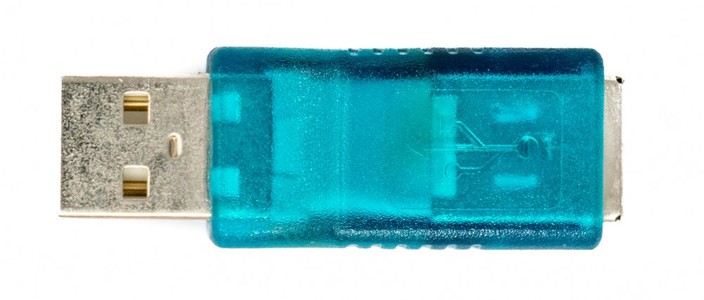 USB 2.0 Adapter Typ A Stecker zu Typ B Buchse Kabel in Türkis | System-S