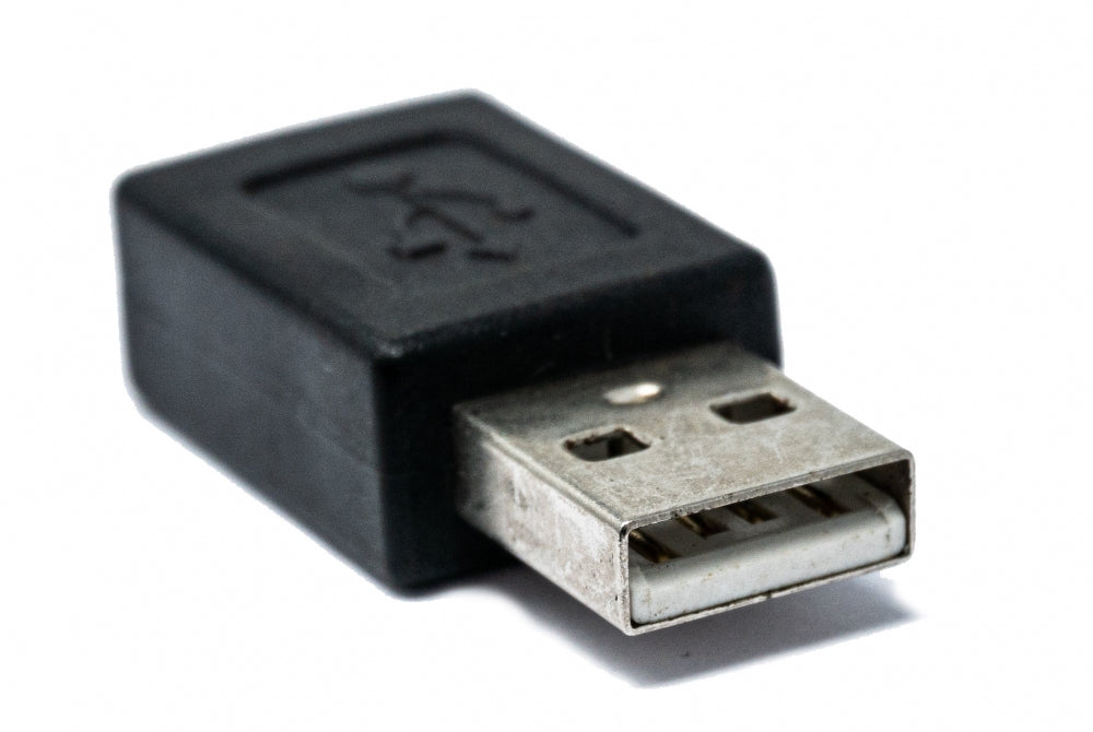 USB 2.0 Adapter Typ A Stecker zu Mini Buchse Kabel in Schwarz | System-S