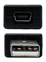 USB 2.0 Adapter Typ A Stecker zu Mini Buchse Kabel in Schwarz | System-S
