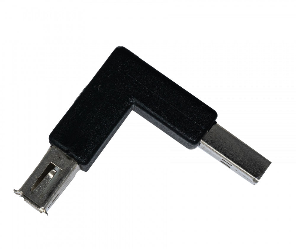 USB 2.0 Adapter Typ A Stecker zu Buchse Winkel Kabel in Schwarz | System-S
