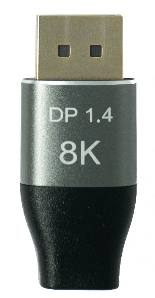 Mini Display Port Adapter 1.4 Stecker zu Display Port  Stecker in Schwarz | System-S