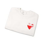 Damen Oversized Sweatshirt „Grunge Heart“ – Premium Baumwollmix Pullover mit rotem Herz-Print Namma Markt