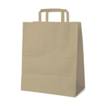 Papiertragetasche braun 32+16 x 39 cm – 250 Stück