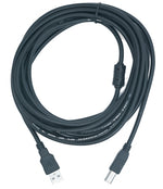 USB 2.0 Kabel 5 m Typ B Stecker zu Typ A Stecker Kabel Ladekabel in Schwarz | System-S