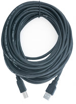 USB 2.0 Kabel 10 m Typ B Stecker zu Typ A Stecker Kabel Ladekabel in Schwarz | System-S