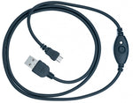 USB 2.0 Kabel 100 cm Micro Stecker zu 2.0 A Stecker mit Schalter in Schwarz | System-S
