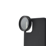 CPL Filter 37 mm Circular Polarizer Linse in Schwarz mit Hülle für iPhone 12 Pro | System-S