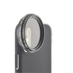 ND Vario Filter 37mm Neutraldichtefilter Schwarz mit Hülle kompatibel mit iPhone 12 Pro Max | System-S