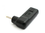 USB 3.1 Adapter Typ C Buchse zu DC 20V 5,5 x 2,5 mm Stecker Winkel Kabel Schwarz | System-S