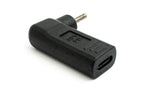 USB 3.1 Adapter Typ C Buchse zu DC 20V 5,5 x 2,5 mm Stecker Winkel Kabel Schwarz | System-S