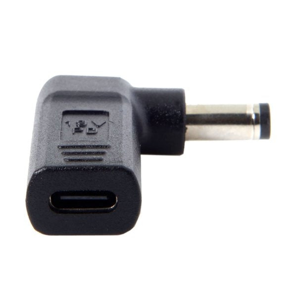 USB 3.1 Adapter Typ C Buchse zu DC 20V 5,5 x 2,1 mm Stecker Winkel Kabel | System-S
