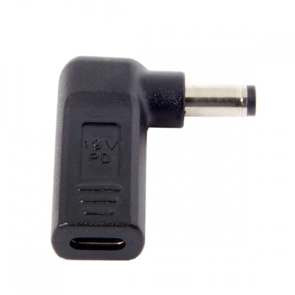 USB 3.1 Adapter Typ C Buchse zu DC 20V 5,5 x 2,1 mm Stecker Winkel Kabel | System-S