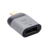 DisplayPort 1.4 Adapter Buchse zu USB 3.1 Typ C Stecker Kabel in Grau | System-S