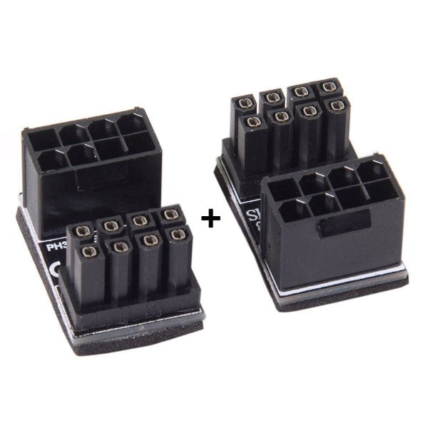 2x ATX Adapter 8Pin Buchse zu Stecker Winkel Kabel für Mainboard