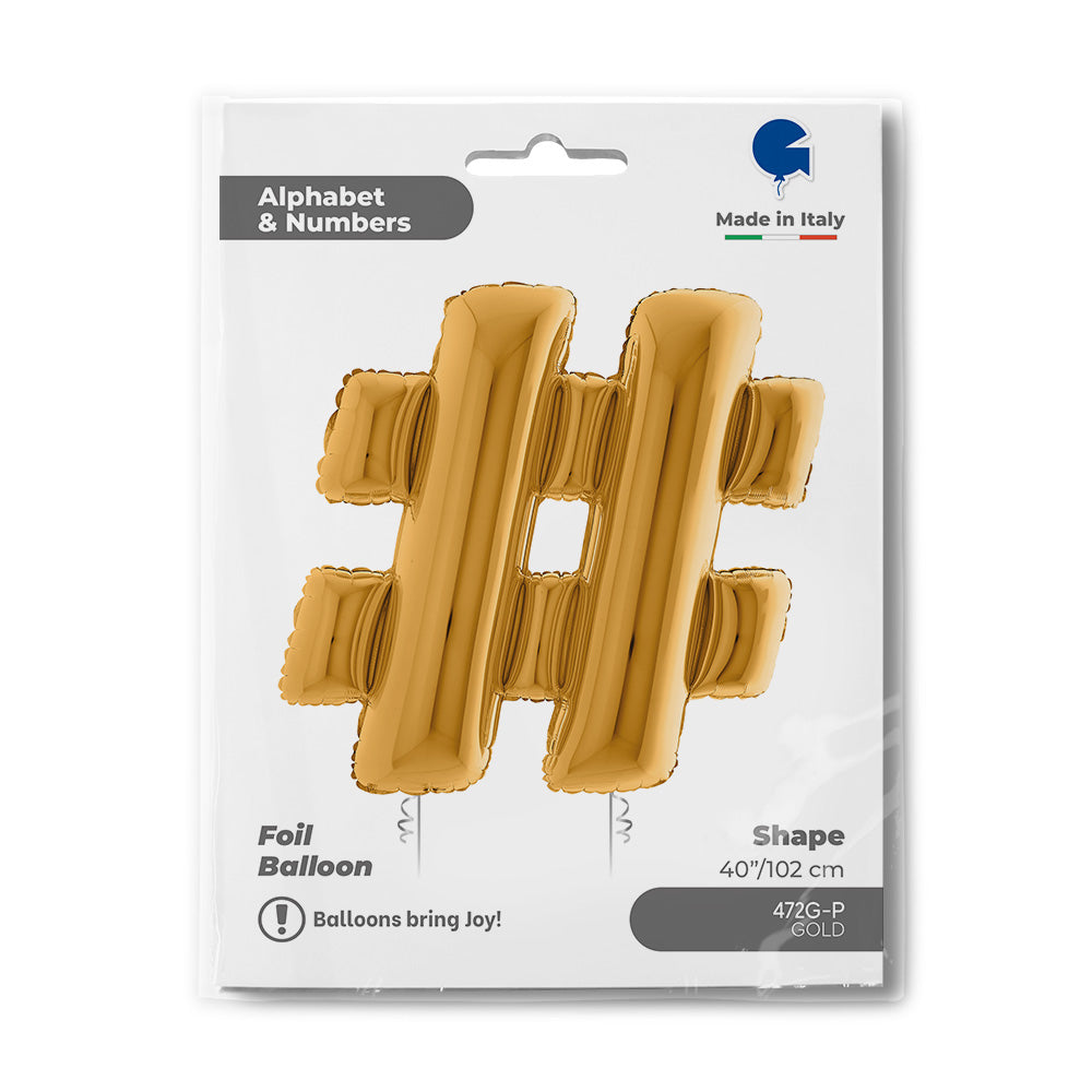 Riesenbuchstabe Folienballon 40"/102cm | Gold #