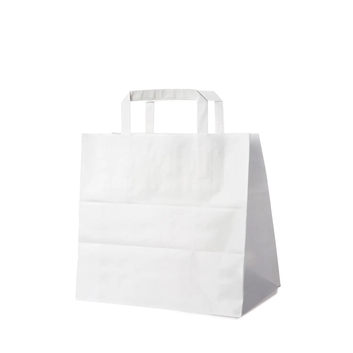 Papiertragetasche weiß 26+17 x 25 cm – 50 Stück