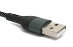 USB 2.0 Kabel 1m Micro B Stecker zu 2.0 Typ A Stecker geflochten Schwarz | System-S