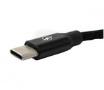 USB 3.1 Kabel 25cm Typ C Stecker zu 30 Typ A Stecker geflochten Adapter Schwarz | System-S