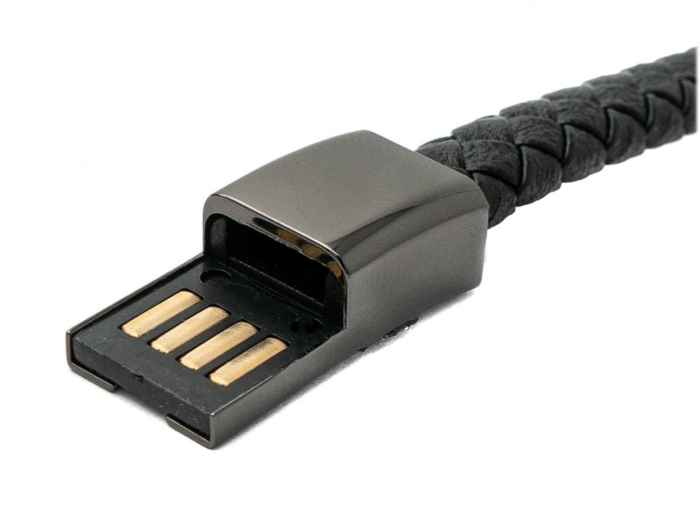 USB 3.1 Armband Kabel 22,5 cm Typ C Stecker zu 2.0 Typ A Stecker Adapter Schwarz | System-S