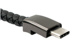 USB 3.1 Armband Kabel 20cm Typ C Stecker zu 2.0 Typ A Stecker Adapter in Schwarz | System-S