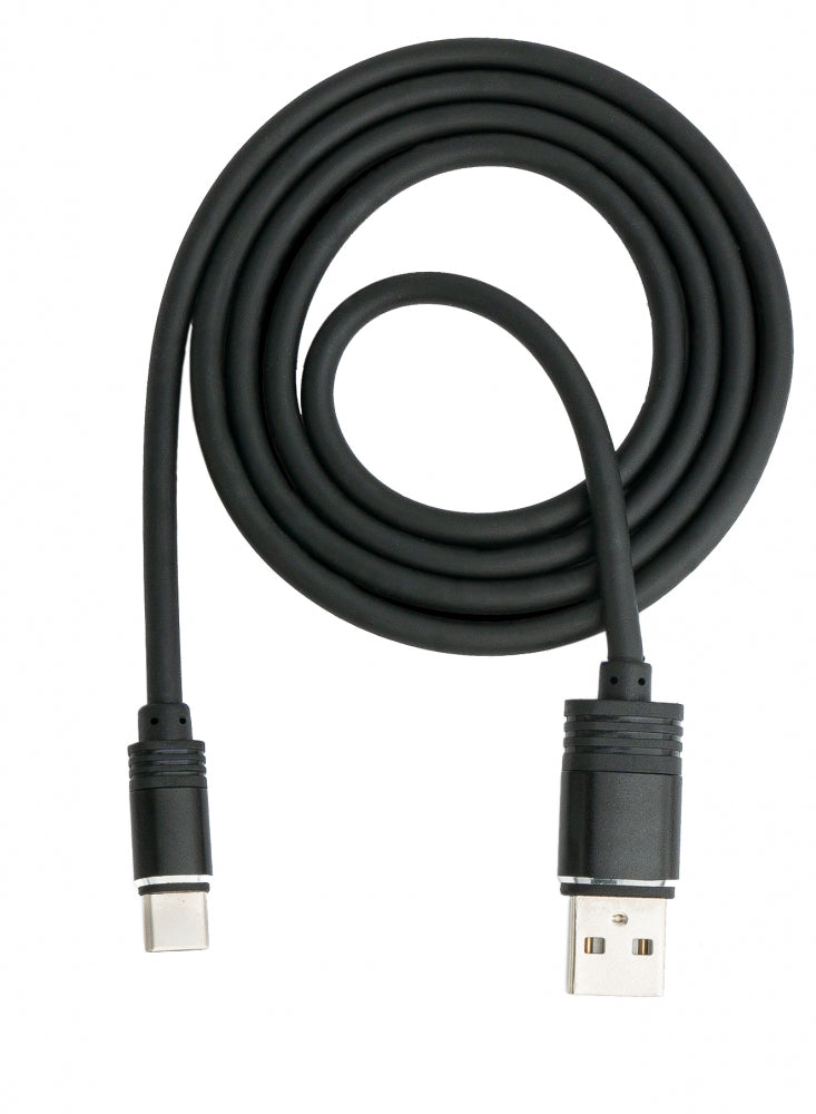 USB 3.1 Kabel 1 m Typ C Stecker zu 2.0 Typ A Stecker aus TPE in Schwarz | System-S