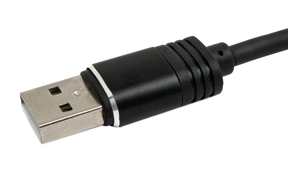 USB 3.1 Kabel 1 m Typ C Stecker zu 2.0 Typ A Stecker aus TPE in Schwarz | System-S