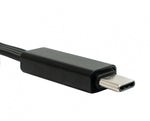 USB 3.1 Kabel 1 m Typ C Stecker zu 2.0 Typ A Stecker austauschbar flach Schwarz | System-S