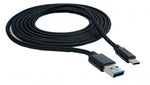 USB C 3.1 Kabel 2 m Stecker zu 3.0 Typ A Stecker geflochten | System-S