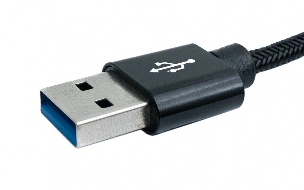 USB C 3.1 Kabel 2 m Stecker zu 3.0 Typ A Stecker geflochten | System-S