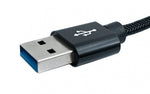 USB C 3.1 Kabel 2 m Stecker zu 3.0 Typ A Stecker geflochten | System-S